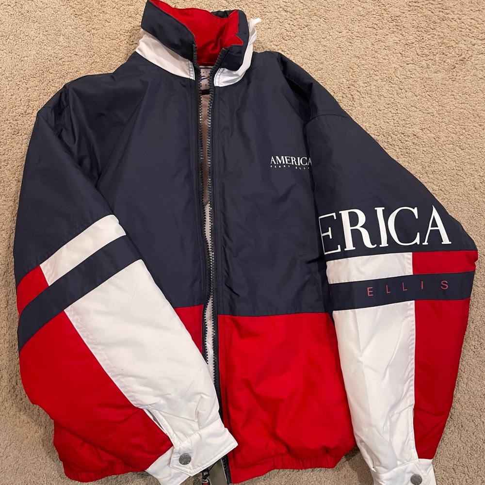New with tags perry ellis america puffer jacket medium